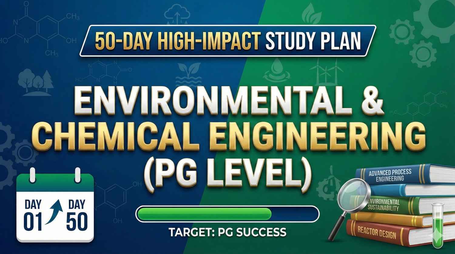 50-Day Study Plan: Env & Chemical Engg (PG)