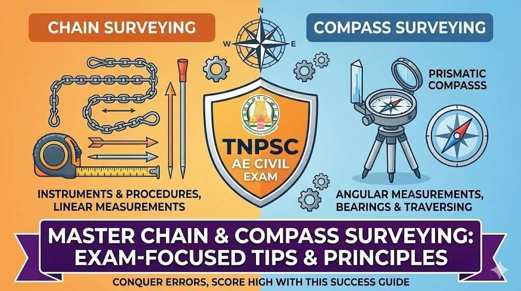 Master Chain & Compass Surveying for TNPSC AE Civil Success