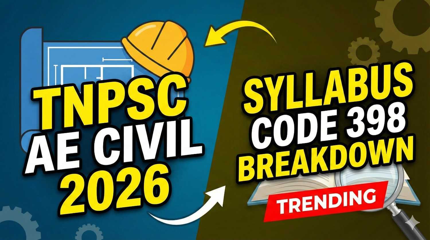 TNPSC AE Civil 2026 Syllabus: Code 398 Breakdown