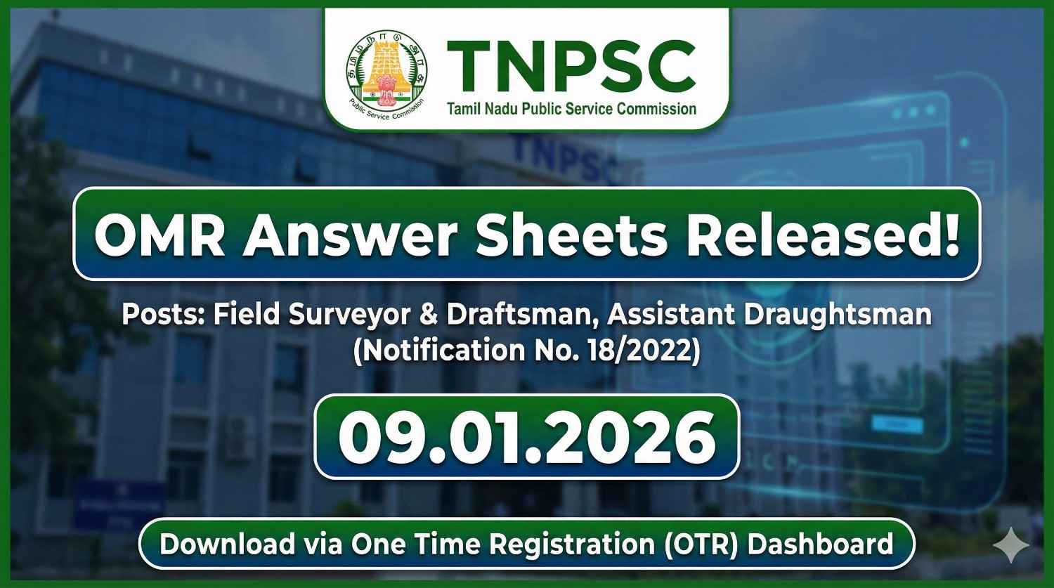 TNPSC Field Surveyor & Draftsman OMR Answer Sheets Released